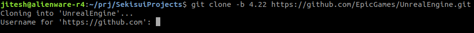 Github login on ubuntu terminal to install unreal engine 4